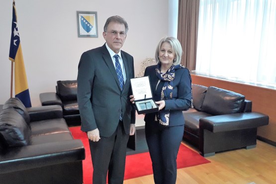 Zamjenica predsjedavajućeg Predstavničkog doma Borjana Krišto primila u oproštajnu posjetu ambasadora Grčke u BiH